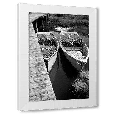 Nets and Boats II White Modern Wood Framed Art Print by Hausenflock, Alan