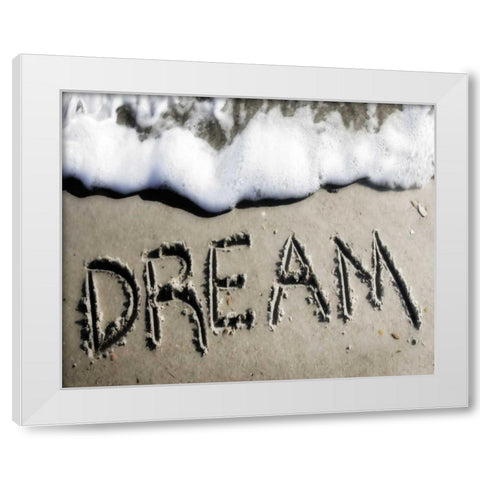 Dream in Sand White Modern Wood Framed Art Print by Hausenflock, Alan