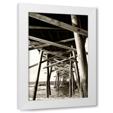 Atlantic Beach Pier I White Modern Wood Framed Art Print by Hausenflock, Alan