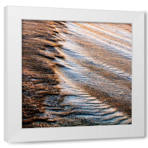 Wind Sand and Water IV White Modern Wood Framed Art Print by Hausenflock, Alan