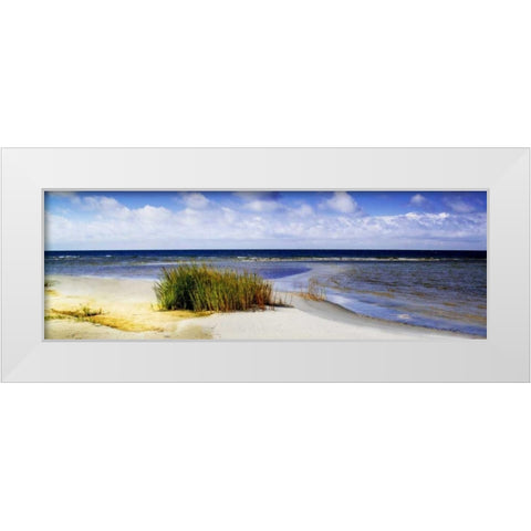 Cedar Island Beach I White Modern Wood Framed Art Print by Hausenflock, Alan