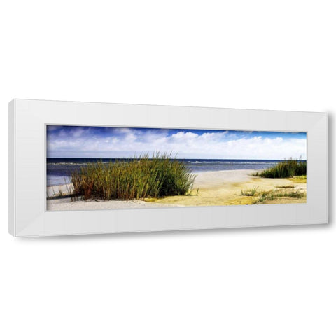 Cedar Island Bay II White Modern Wood Framed Art Print by Hausenflock, Alan