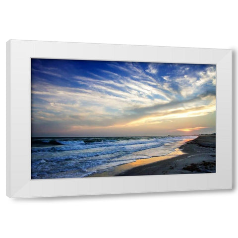 A Disappearing Sunset I White Modern Wood Framed Art Print by Hausenflock, Alan