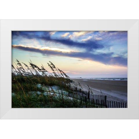 A Disappearing Sunset II White Modern Wood Framed Art Print by Hausenflock, Alan