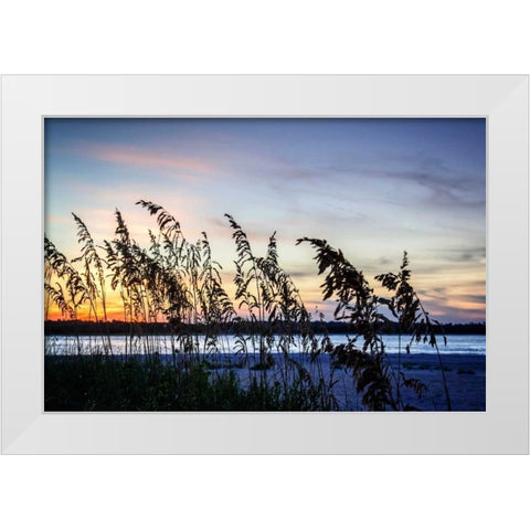 Masonboro Sunset II White Modern Wood Framed Art Print by Hausenflock, Alan