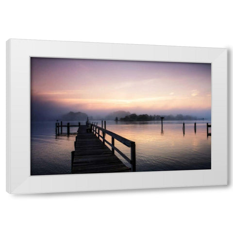 Neale Sound Sunrise II White Modern Wood Framed Art Print by Hausenflock, Alan