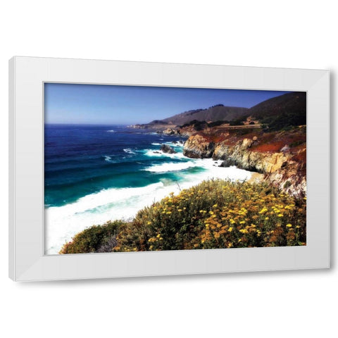 Garrapata Highlands II White Modern Wood Framed Art Print by Hausenflock, Alan