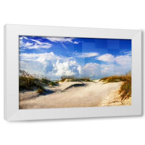 A Beach Day White Modern Wood Framed Art Print by Hausenflock, Alan