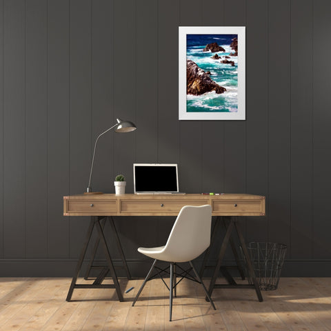 Garrapata Highlands VI White Modern Wood Framed Art Print by Hausenflock, Alan