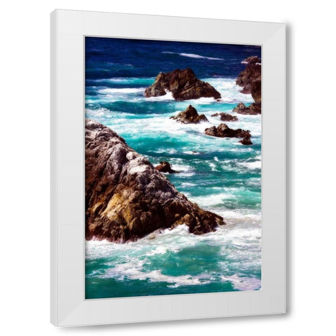 Garrapata Highlands VI White Modern Wood Framed Art Print by Hausenflock, Alan