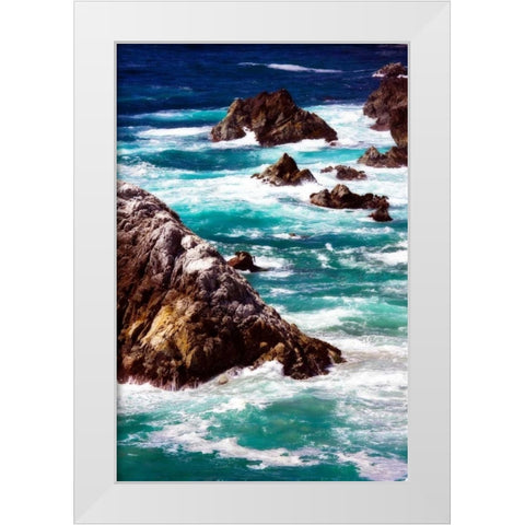 Garrapata Highlands VI White Modern Wood Framed Art Print by Hausenflock, Alan