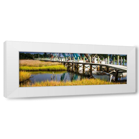 White Point Harbor White Modern Wood Framed Art Print by Hausenflock, Alan