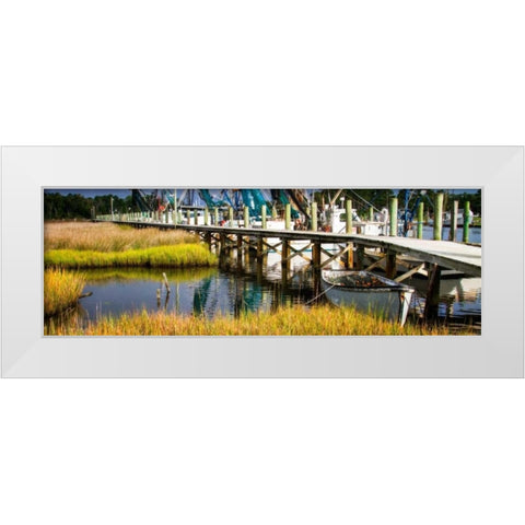 White Point Harbor White Modern Wood Framed Art Print by Hausenflock, Alan