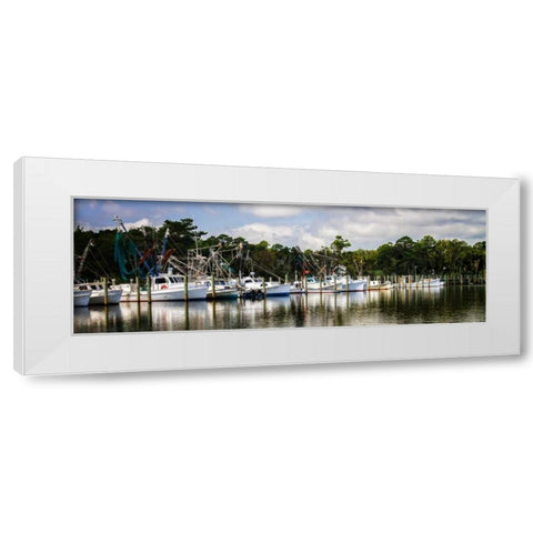 White Point Harbor White Modern Wood Framed Art Print by Hausenflock, Alan