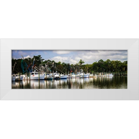 White Point Harbor White Modern Wood Framed Art Print by Hausenflock, Alan