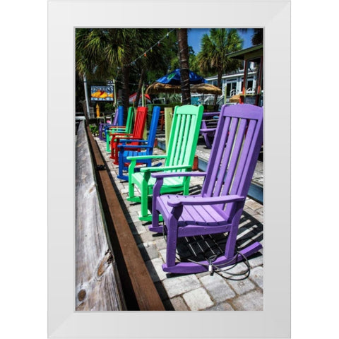 Rainbow Rockers I White Modern Wood Framed Art Print by Hausenflock, Alan