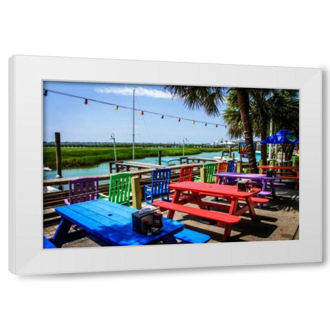 Vacation Destination I White Modern Wood Framed Art Print by Hausenflock, Alan