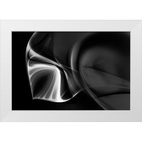 Convergent Shapes II White Modern Wood Framed Art Print by Hausenflock, Alan