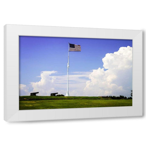 Ol Glory I White Modern Wood Framed Art Print by Hausenflock, Alan