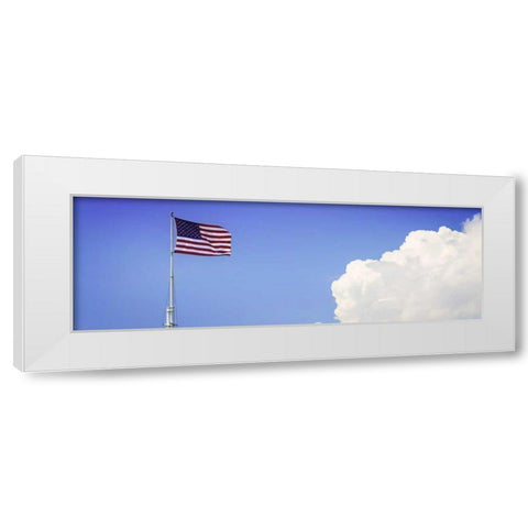 Ol Glory III White Modern Wood Framed Art Print by Hausenflock, Alan