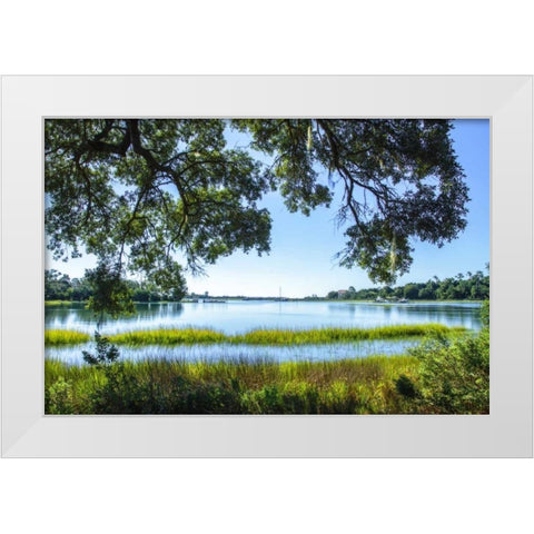 Bradley Creek I White Modern Wood Framed Art Print by Hausenflock, Alan