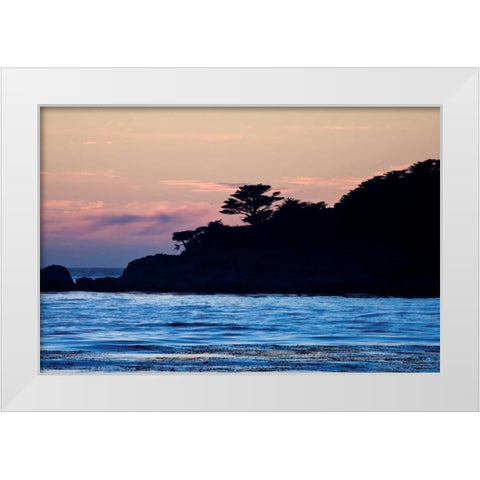 Carmel Sunset V White Modern Wood Framed Art Print by Hausenflock, Alan