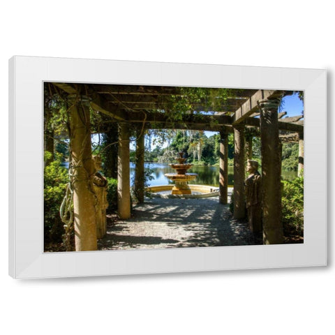 Gaias Fountain  White Modern Wood Framed Art Print by Hausenflock, Alan