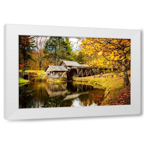 Mabry Mill I White Modern Wood Framed Art Print by Hausenflock, Alan