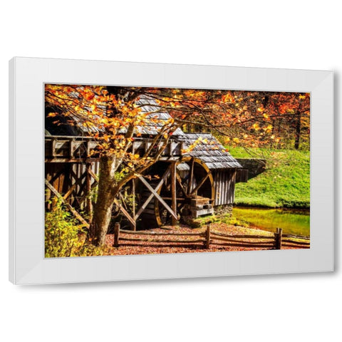 Mabry Mill IV White Modern Wood Framed Art Print by Hausenflock, Alan