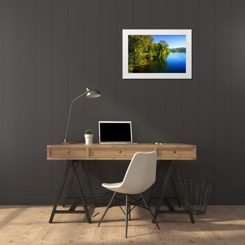 West James River I White Modern Wood Framed Art Print by Hausenflock, Alan