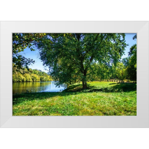 West James River II White Modern Wood Framed Art Print by Hausenflock, Alan