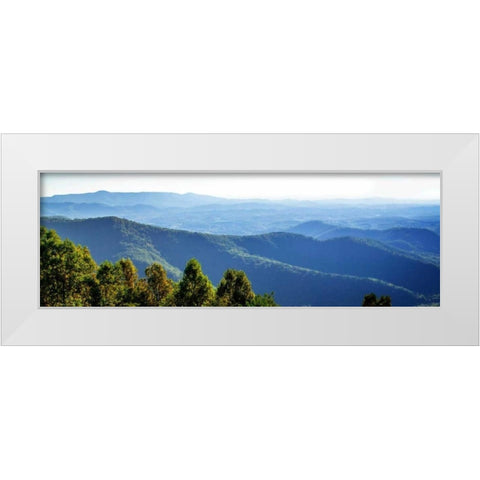 Blue Ridge Mountains II White Modern Wood Framed Art Print by Hausenflock, Alan