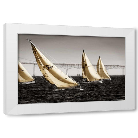 Heading Up II White Modern Wood Framed Art Print by Hausenflock, Alan