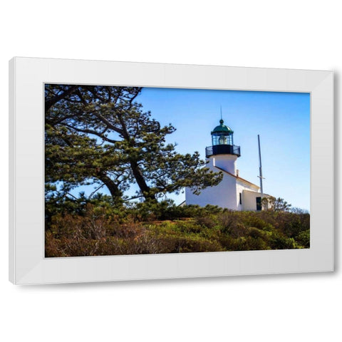 Point Loma Lighthouse I White Modern Wood Framed Art Print by Hausenflock, Alan