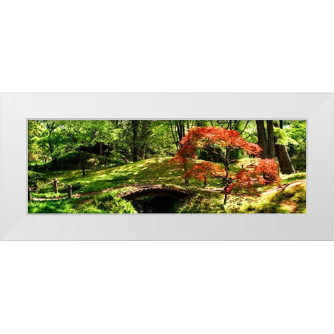 Japanese Garden II White Modern Wood Framed Art Print by Hausenflock, Alan
