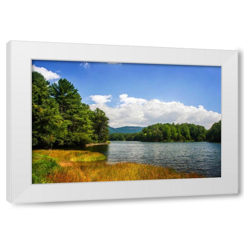 Mountain Lake I White Modern Wood Framed Art Print by Hausenflock, Alan
