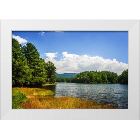 Mountain Lake I White Modern Wood Framed Art Print by Hausenflock, Alan