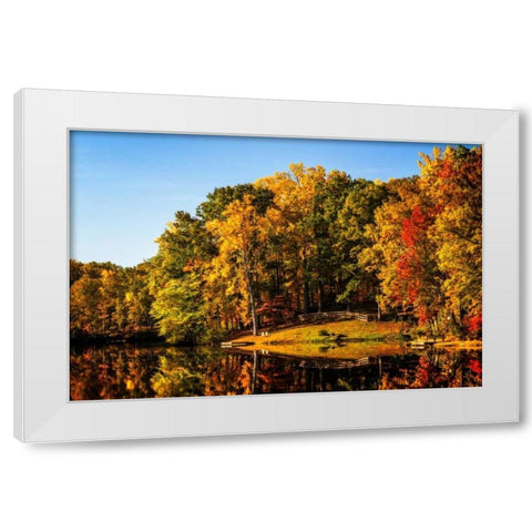 Serene Lake White Modern Wood Framed Art Print by Hausenflock, Alan