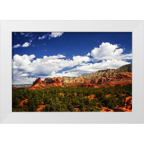 Sedona Skies I White Modern Wood Framed Art Print by Hausenflock, Alan