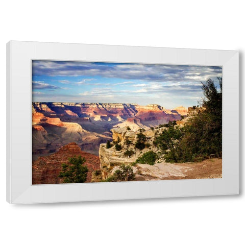 Canyon Shadows II White Modern Wood Framed Art Print by Hausenflock, Alan
