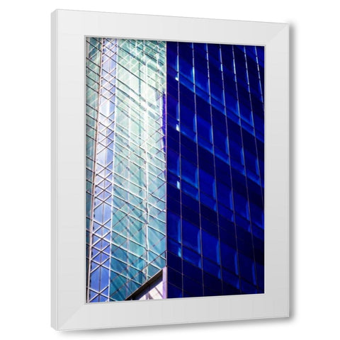 Blue Tower II White Modern Wood Framed Art Print by Hausenflock, Alan