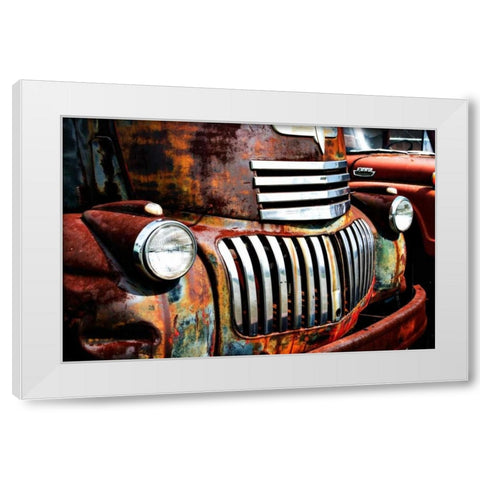 Rusty Old Truck I White Modern Wood Framed Art Print by Hausenflock, Alan