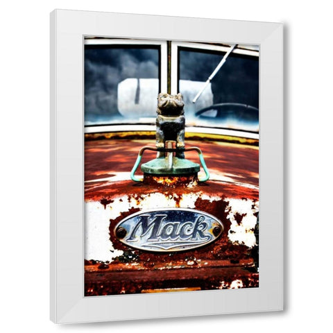 Rusty Old Truck IV White Modern Wood Framed Art Print by Hausenflock, Alan