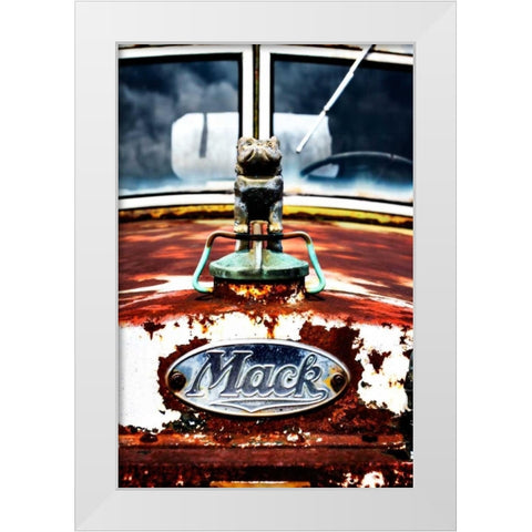 Rusty Old Truck IV White Modern Wood Framed Art Print by Hausenflock, Alan
