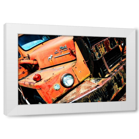 Rusty Old Truck VI White Modern Wood Framed Art Print by Hausenflock, Alan