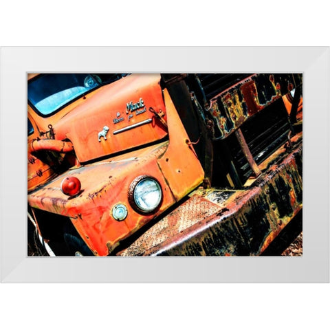 Rusty Old Truck VI White Modern Wood Framed Art Print by Hausenflock, Alan