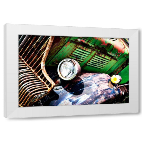 Rusty Old Truck VII White Modern Wood Framed Art Print by Hausenflock, Alan