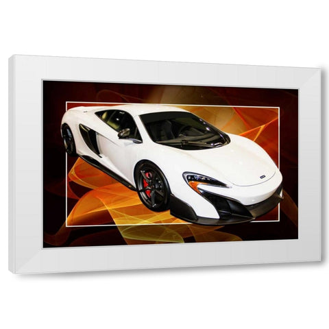 Sleek Sports Car II White Modern Wood Framed Art Print by Hausenflock, Alan