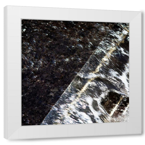 Falling Water I White Modern Wood Framed Art Print by Hausenflock, Alan