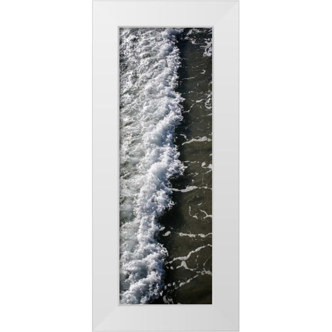 Waves End I White Modern Wood Framed Art Print by Hausenflock, Alan